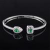Waterproof Cubic Zirconia Cuff Bracelet Handmade Adjustable Open Bangle  Female Lady Girl
