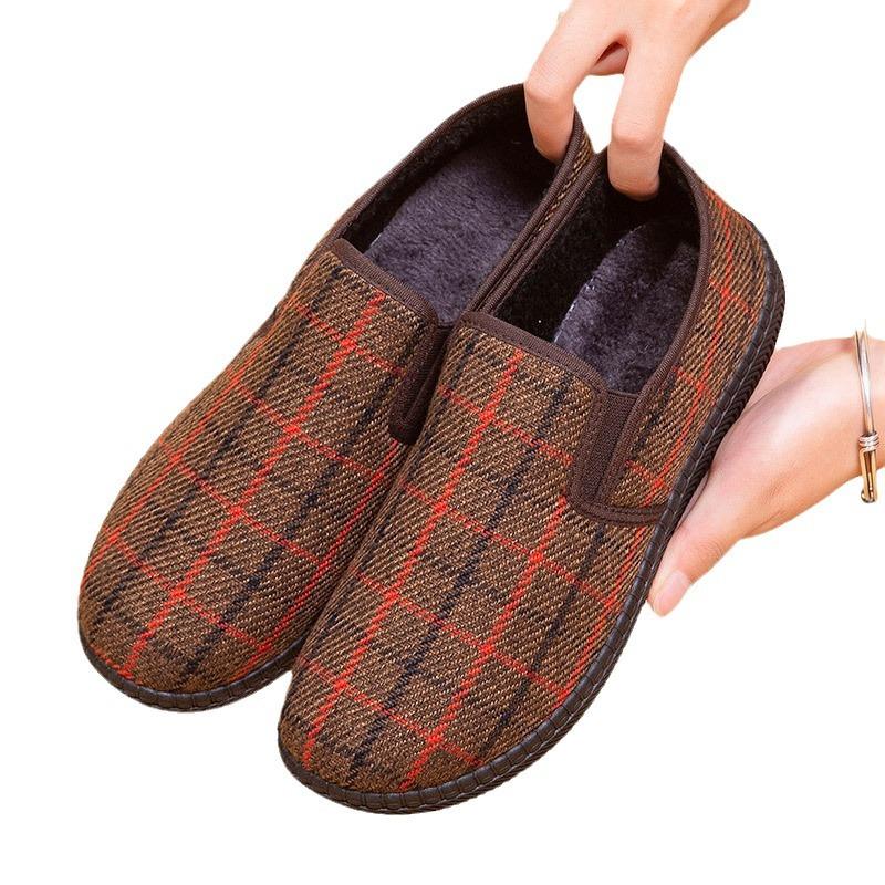 Autumn and Winter New Women's Cotton Shoes Women's Shoes Velvet Warm Cotton Shoes Casual Soft Sole Non-slip Versatile Mother Shoes Home