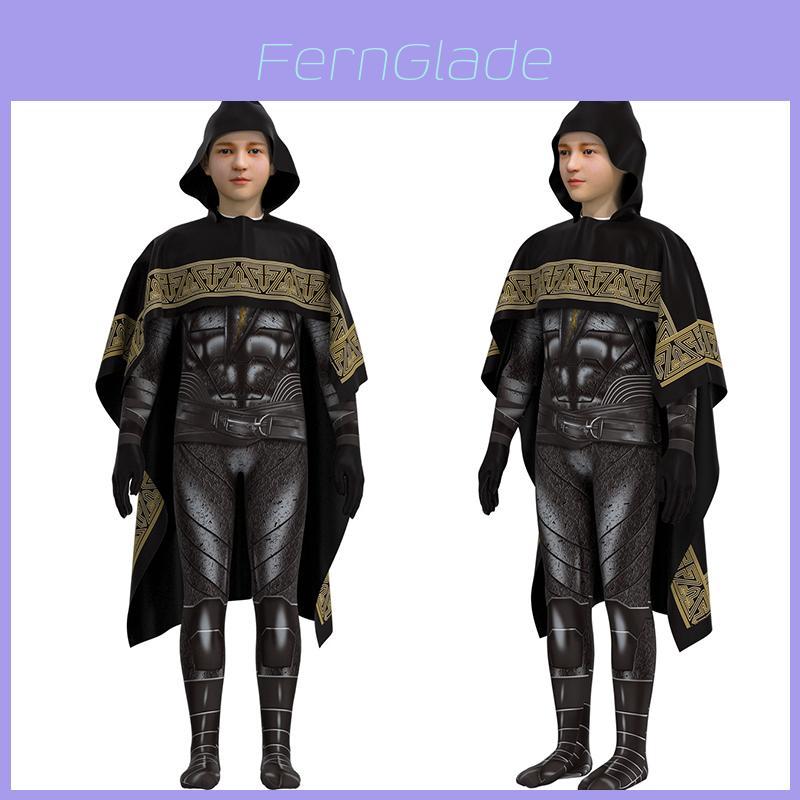 Black Adam Halloween Cosplay Costume Set For Kids And Adults