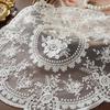 1/2/6pcs Flower Embroidery Lace Tablemats Round Vase Table Lamp Pad  Home Decor