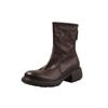 Short Boots Thick Boots and Chelsea Round Head High Cigarette Short Push~ Martin Women's Platform Boots