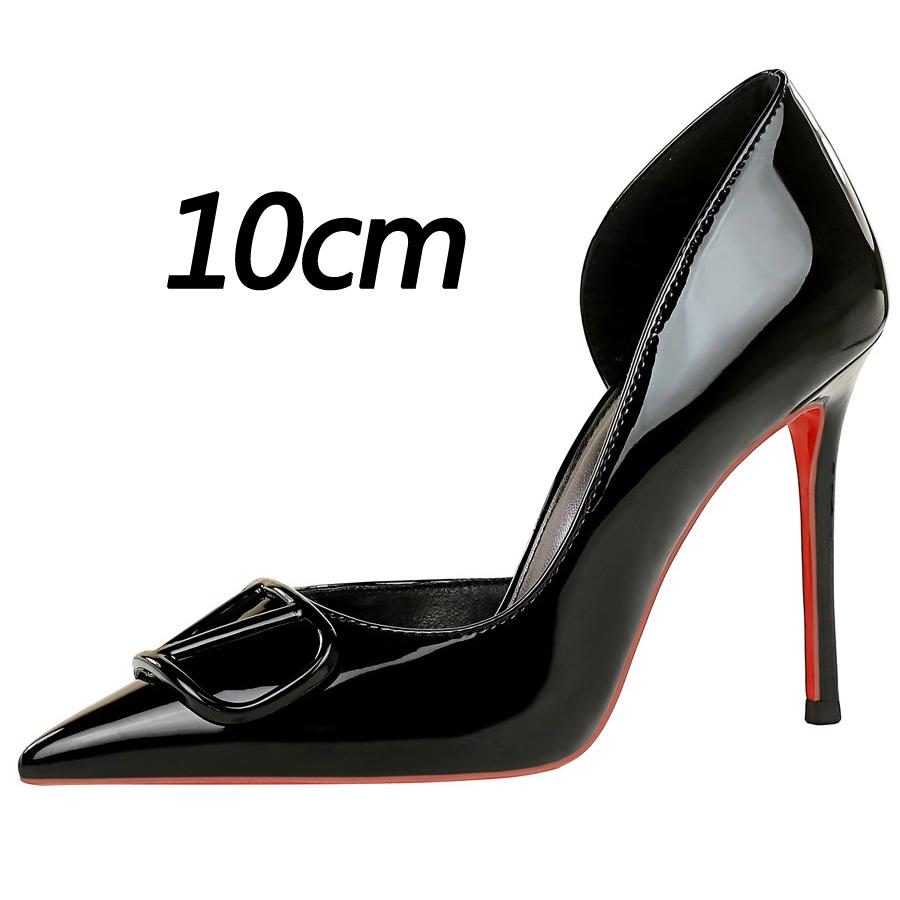 New Sexy high heels Women Pumps Patent leather Women Heels 7.5 cm 10 cm Stiletto Elegant women's shoes Office shoes Party shoes