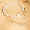 Summer Beach Shell Pendant Necklace Multilayer Alloy Boho Jewelry For Women