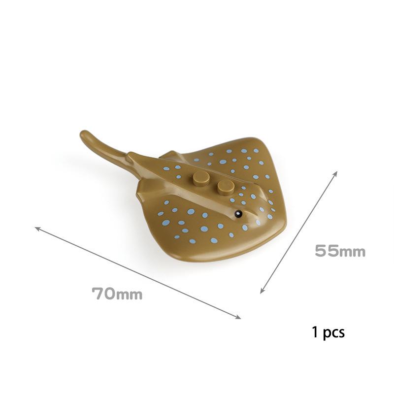 

Blue Devilray Mantaray Marine Life Animal Parts MOC Compatible With Building Block Set City Series Aquarium Pet Block Bricks Toys Playsets