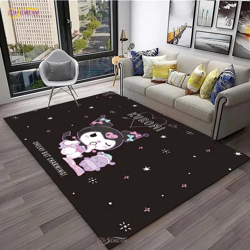 Kuromi Cartoon Anime kawaii Carpet for Living Room Bedroom Cute Rug Kitchen Door Kids Un-slip Floor Mats Alfombra Birthday gift