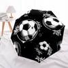 1 PC Automatic Folding Umbrella - Football Pattern, Portable & Foldable Design with 8 Ribs, Christmas Birthday Gifts