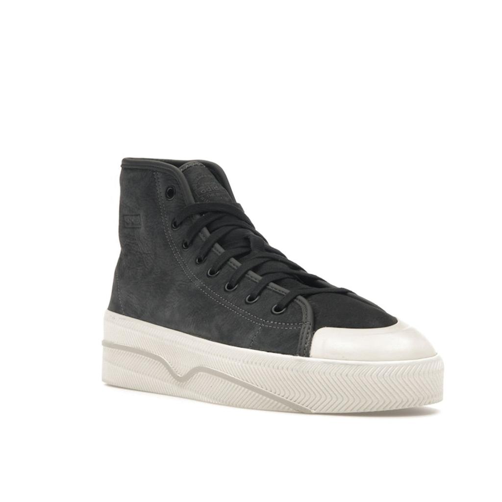 Adidas Nizza 2 Leather Carbon Grey Unisex Sneakers Black Grey-Six Core-White GX7315