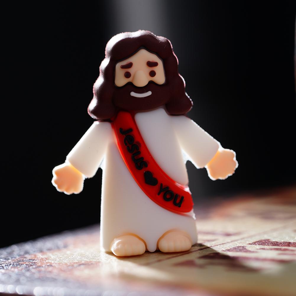 50pcs Mini Jesus Statue Easter Decoration Jesus Toys Figure Christ Religious Savior Jesus Doll Easter Supplies Desk Ornament