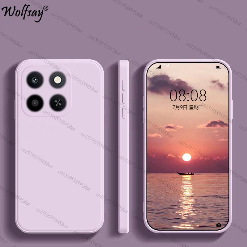 Case For Honor X6C Case Shockproof Soft TPU Original Liquid Silicone Back Case For Honor X6C Cover For Honor X6C Funda 6.61 inch