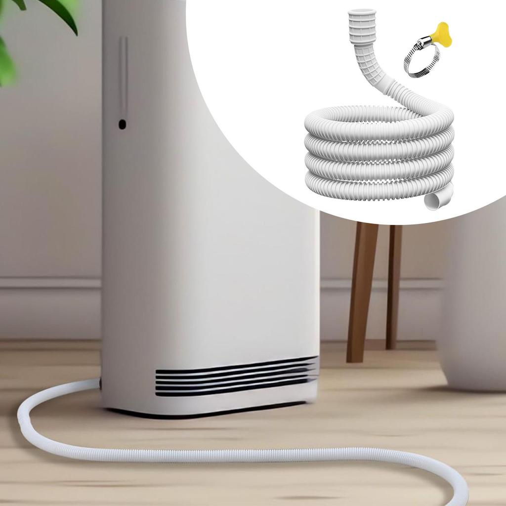 3/4 m Dehumidifier Draining Hose Flexible Leakproof Draining Pipe With Connect Clamp Replacement Dehumidifier Attachment Parts