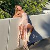 2024 Summer European & American Style Women's Sexy Irregular Wrap Dress