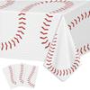 3pcs Baseball Tablecloths Baseball Birthday Party Supplies Disposable Plastic Table Cloths Rectangle Waterproof Table Cover for Baseball Sports Theme