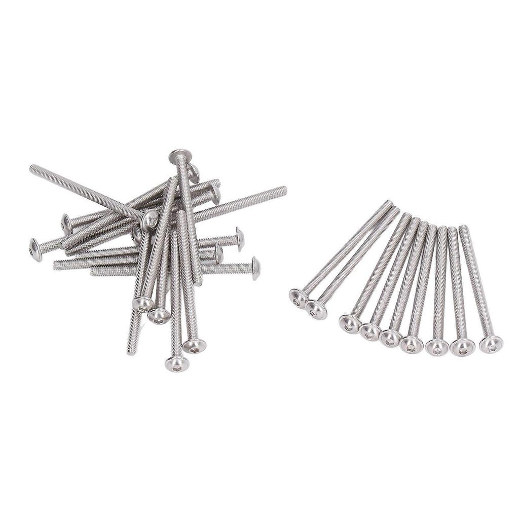 50Pcs Flanged Button Head Screws A2?70 Stainless Steel Buttons Heads Socket Caps Bolts KitM3x45mm