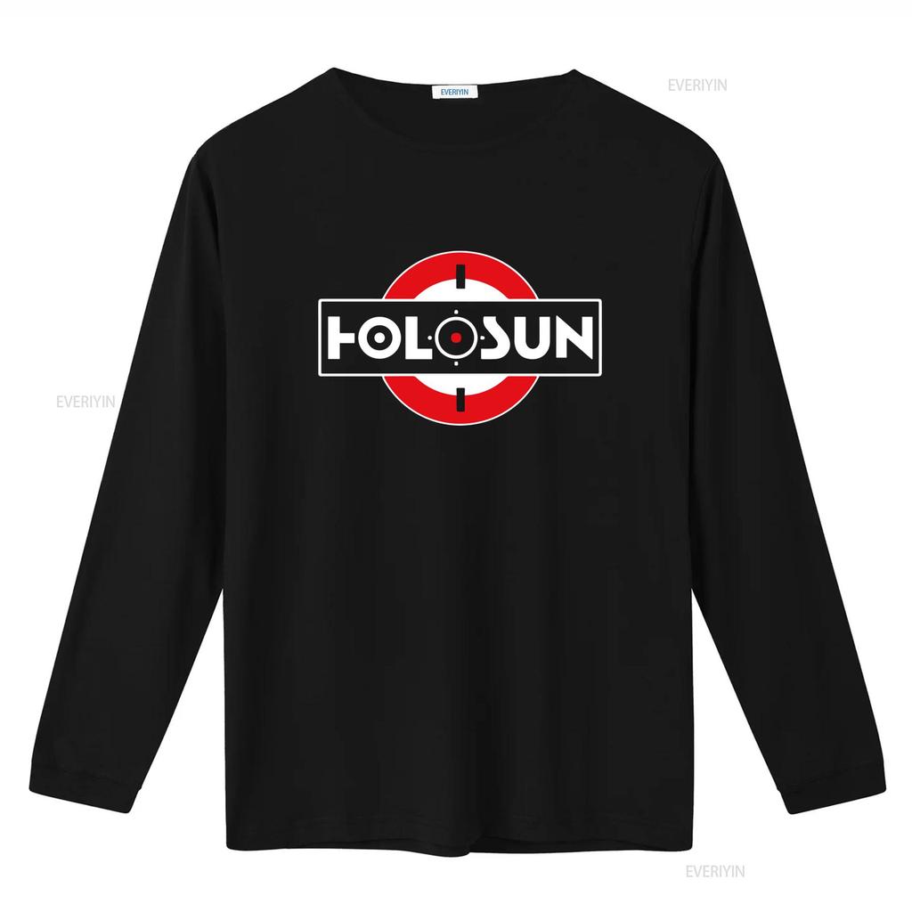 Holosun Optics Guns Firearms Mens Black T Shirt S 5XL Stylish Durable Vintage Washed Versatile Streetwear Stretched
