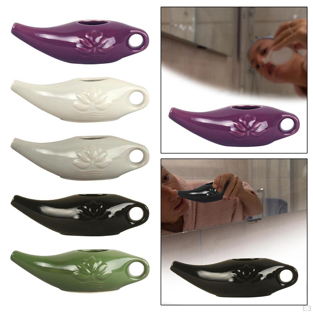 Ceramic Neti Pot Nasal Cleansing Nose Wash Irrigator for Rinsing