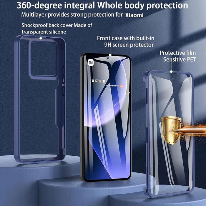 Coque de protection - Xiaomi - 15 - TPU Souple - PC Rigide - Bleu Marine