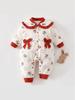 Winter Cotton Baby Romper - Red New Year Onesie for Infants