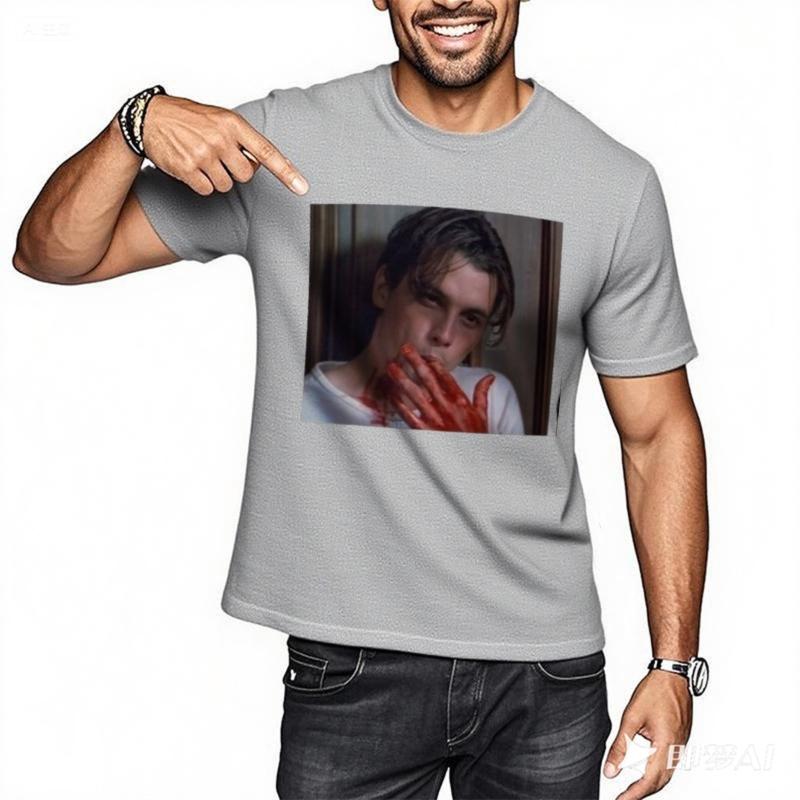 Billy Loomis Scream Movie Vintage Men's T-Shirt Edition Big And Tall Cotton Short Sleeve Round
