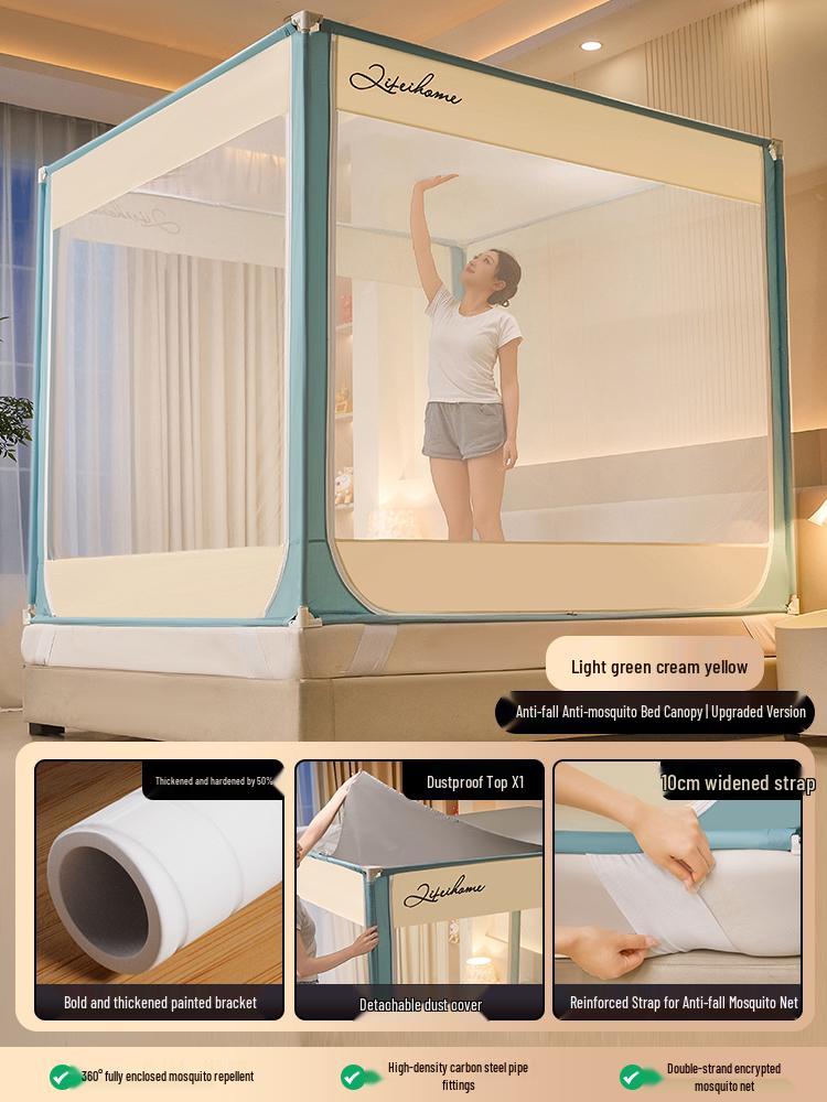 Free Shipping 2026 Anti-Fall Mosquito Net: Full-Cover Bed Rail Tent for Babies and Children