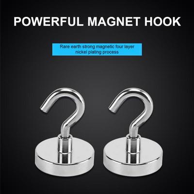 1.5kg A 66kg Piccolo Gancio Magnetico al Neodimio Forte Potente Placcato Nichel Gancio Senza Fori Per Casa Cucina Posto di Lavoro Ufficio