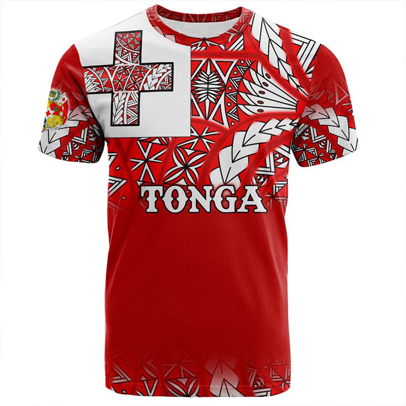 Harajuku Summer 3D Printing The Kingdom Of Tonga T Shirt Oceania Tonga National Day Graphic T-shirts Fashion Mens Clothing Tees