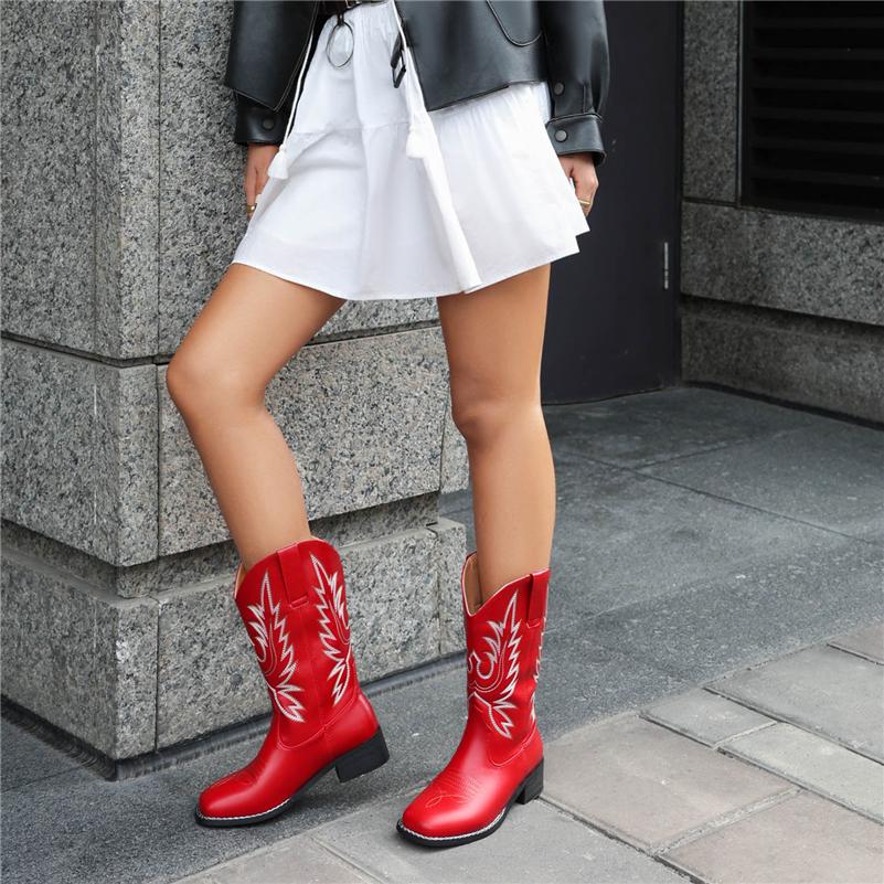 thumbnail image 2 of Women's Red Cowgirl Boots - Halloween Costumes 2 of 13