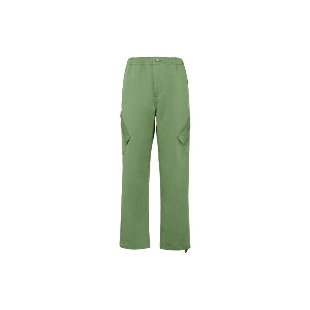 Jordan Solid Color Logo Embroidered Mid-Waist Straight Casual Pants Men Bottoms Green FB7306-340