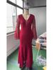 WT1120 Evening Dress: Sleek Black Fishtail Gown for Women
