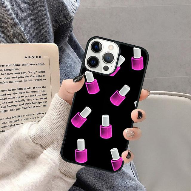 Nagellack Collage Handyhülle Cover für iPhone 17 Air 16 16e 15 13 14 11 12 Pro Max Plus coque fundas Schale