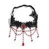 Gothic Pure Lace Leg Chain Blood Drop Red Imitation Crystal Sexy Leg Ring Jk Fringed Leg Chain