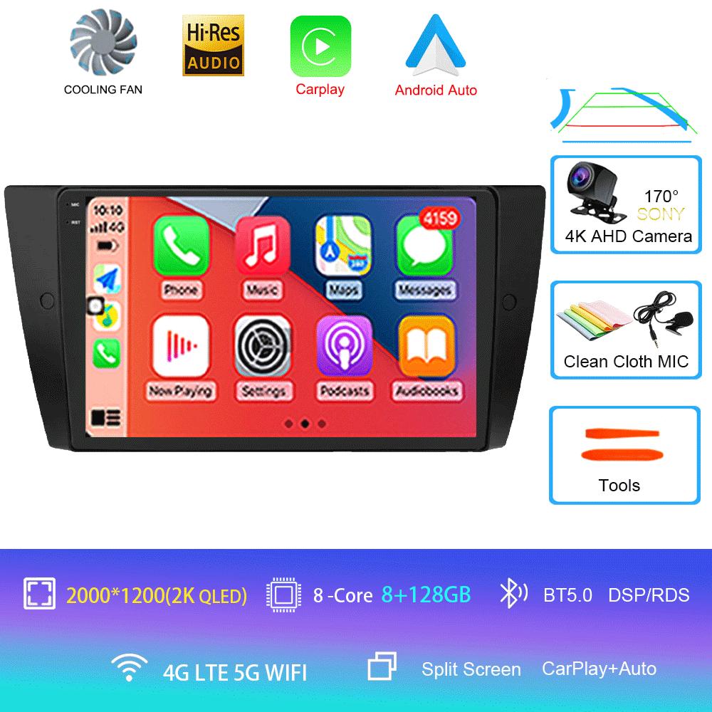 Android14 Carplay Auto For BMW E90 E91 E92 E93 3 Series Multimedia Car Radio Player WIFi+4G No 2din DVD Stereo Head Unit GPS DSP