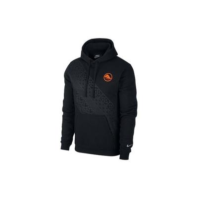 Nike Club Fleece Print Pullover Hoodie Men Hoodie Black CT5228-010