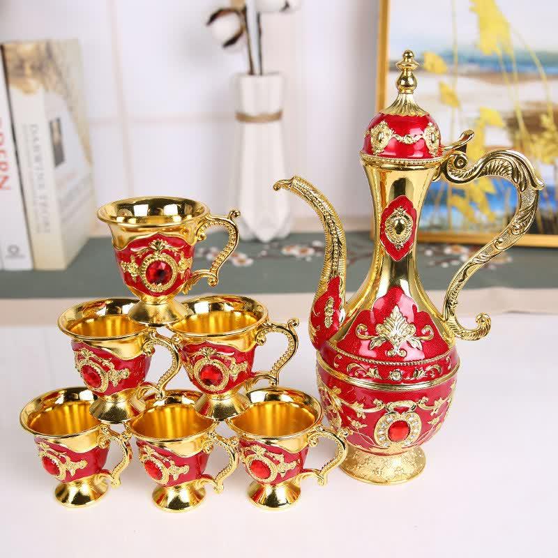 UO_SO_ European Palace Style Handmade Glass Wine Set