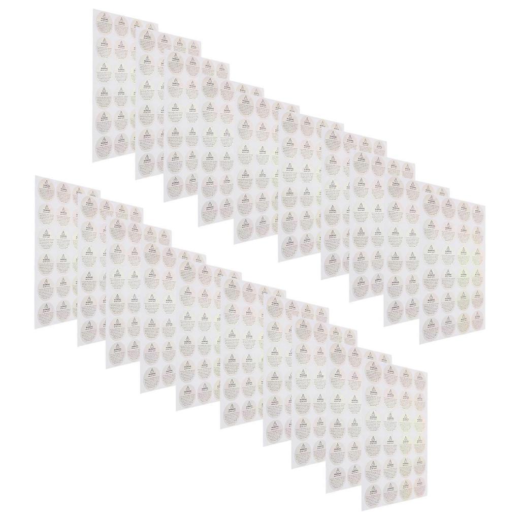 PVC-Kerzen-Sicherheitsaufkleber für Kernenwarnung 20 Stück Holografische Etiketten