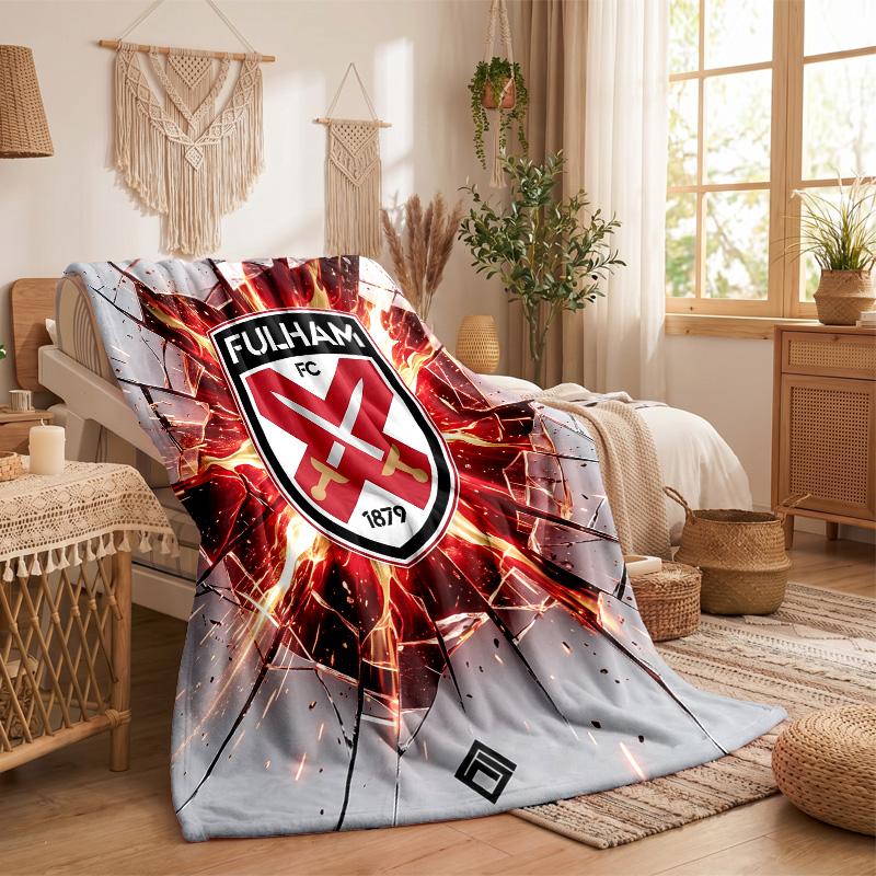 Fulham Fußball Druck Flanell Decke Weich Warm Sofa Bett Überwurf für Zuhause Büro Schlafzimmer