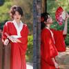 Printed Floral Sakura Girl  Kimono Dress Elegance Japanese Style Yukata Bathrobe  Party