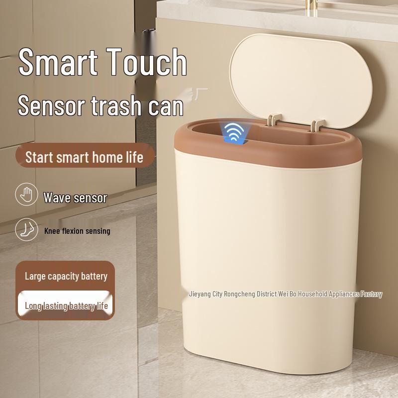 Automatischer Smart-Sensor-Mülleimer mit Deckel für Küche, Bad und Mülltrennung