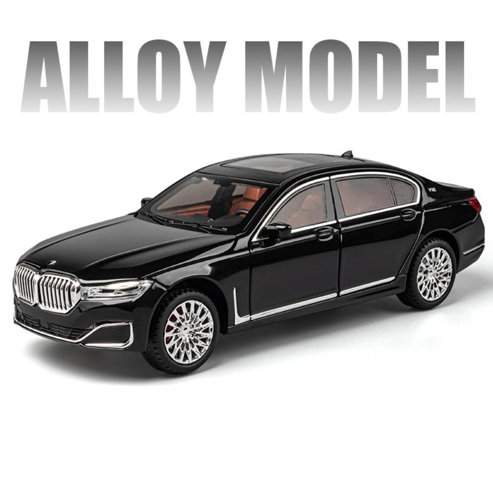 1/24 Scale BMW 760Li Toys Model Car Alloy Diecast Vehicle Model with Light and Sound Simulated Car Toy for Children Gifts Collection