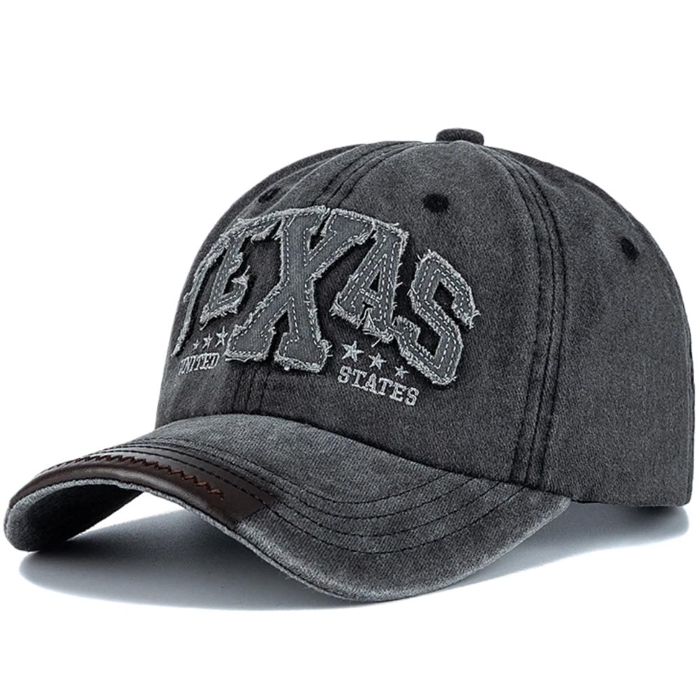 Unisex Vintage Baseball Cap TEXAS Letter Embroidery Washed Cotton Cap For Man Women Outdoor Casual Dad Hats