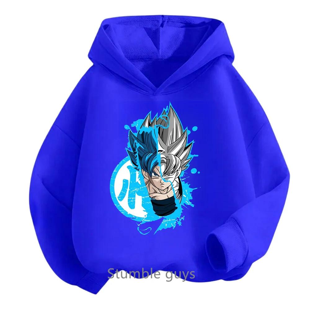 Kids Clothes Boys Dragon Ball Z Hoodie Spring and Autumn Clothes Children's Sweatshirt Cartoon Long Sleeve Hooded Sweatshirt
