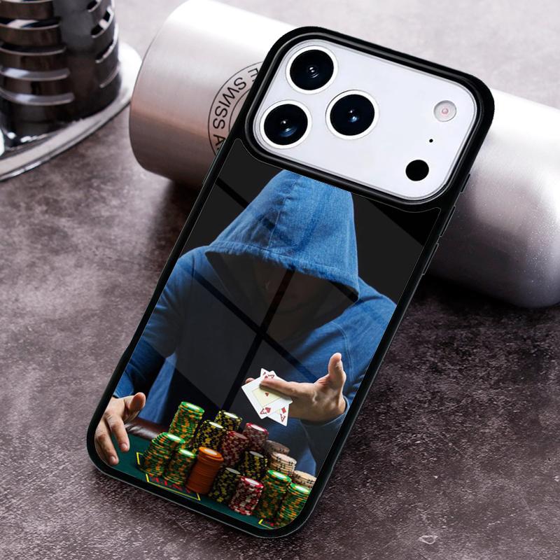 Poker Casino Art Pattern Phone Case for iPhone 17 16 15 Pro Max Air 14 13 12 11 Plus Shockproof Capa Cover