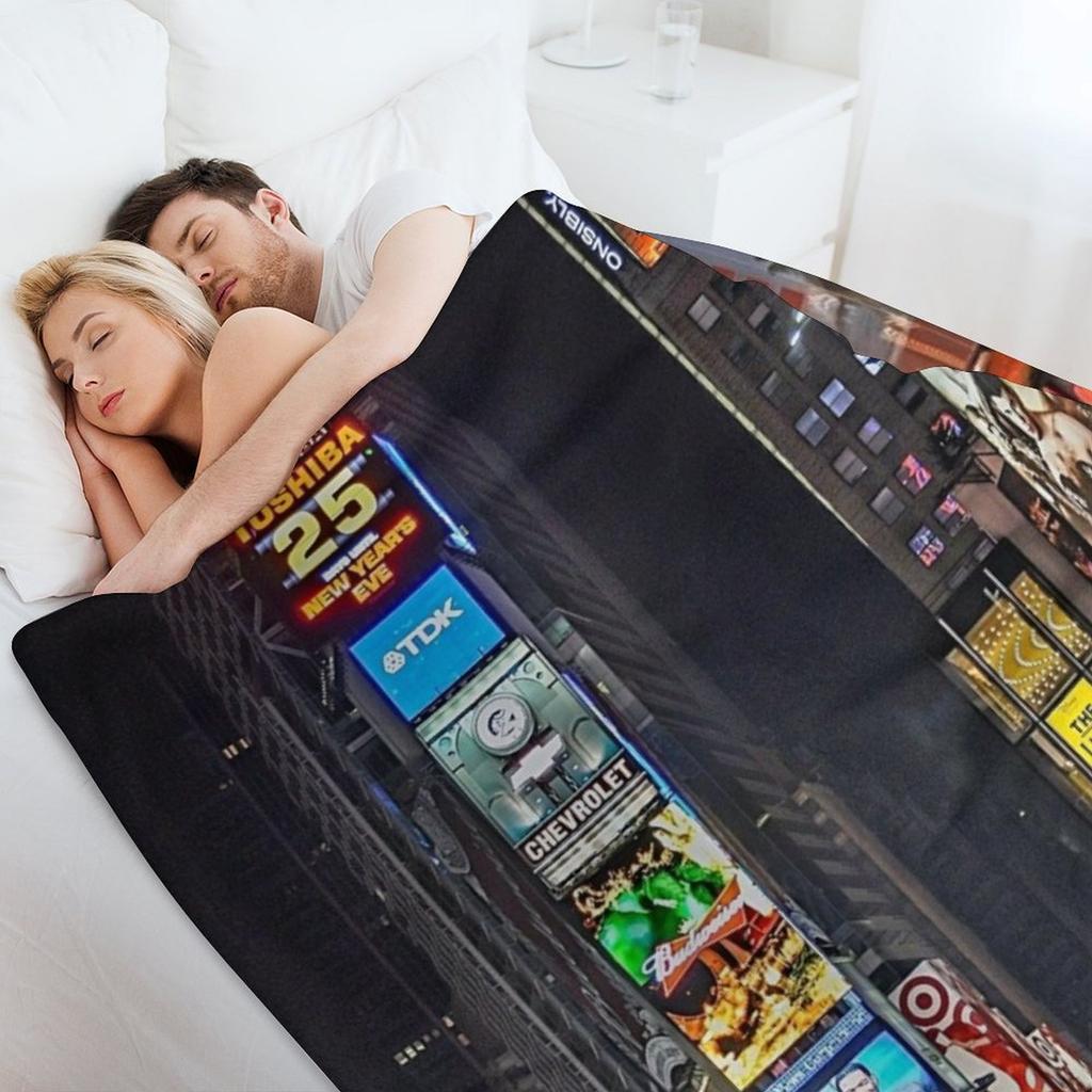 Times Square Throw Blanket Cute Retros Tourist Soft Big Blankets
