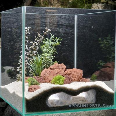 Fish Tank Underground Cave – Shelter and Hiding Place for Fish Shrimp and Reptiles Ideal for Aquarium Landscaping and Decoration