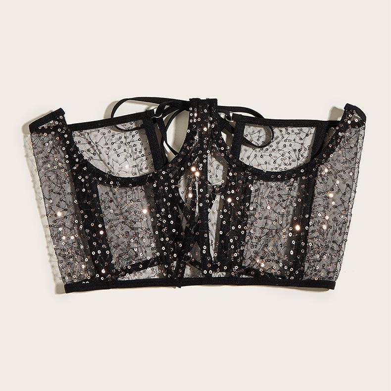 Strappy Commuter Outer Vest Beaded Waist Corset Corset Chest Steel Ring Fishbone Slimming Waistband