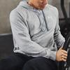Under Armour Rival Solid Color Hooded Pullover Sport Long Sleeve Sweatshirt Men Tops Gray 1366723-035