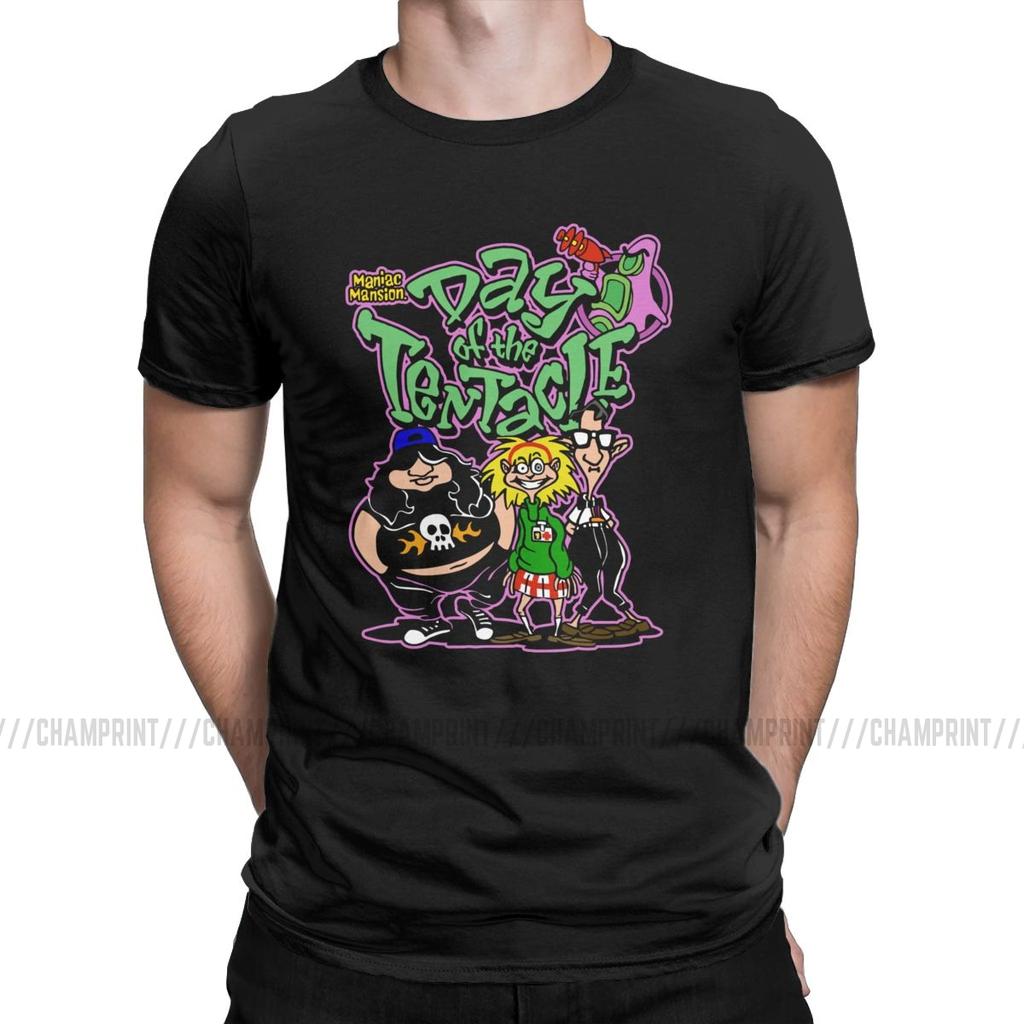 Day Of The Tentacle Pánské tričko Novinkové tričko Krátký rukáv Kulatý výstřih Tričko Bavlna Párty oblečení