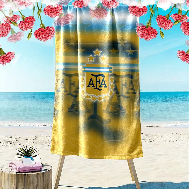 Messi Print Strandtuch, Großes Weiches Schnelltrocknendes Handtuch für Strand Camping Schwimmen