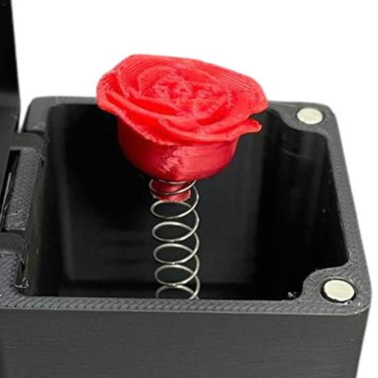 Valentine's Day Rose Gift Box Spring Popping Red Flower Love Heart In