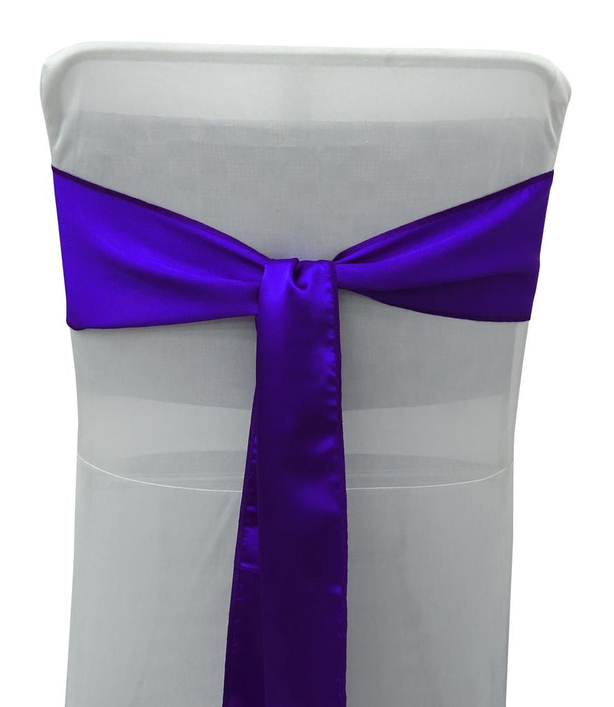 Darling Souvenir Pack Of 125 Satin Chair Sashes Bow Sash For Wedding & Events Supplies Party Decoration Chair Cover Sash - Colors