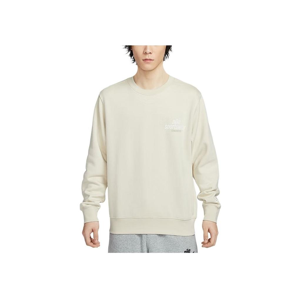 Nike Sportbekleidung Lässiger Rundhals-Pullover Buchstaben Langarm-Sweatshirt Herren Sweatshirt Hellkhaki HJ2174234